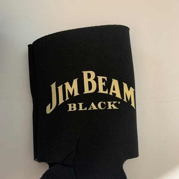Jim Bean Black Promo Cooler lined small Canvas bag  And Coozie. 8”x11”x5” - Picture 4 of 10